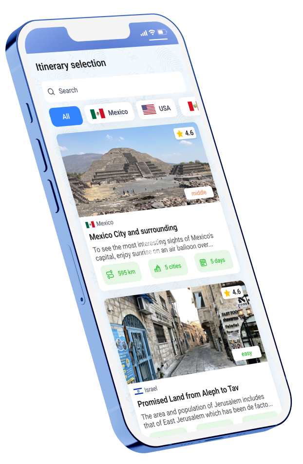 TravelUP App on mobile phone